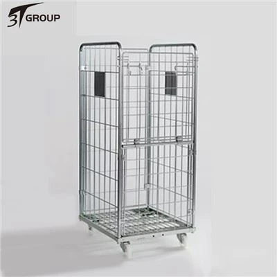 Laundry Roll Cage Container Dengan Gerbang Depan Berengsel